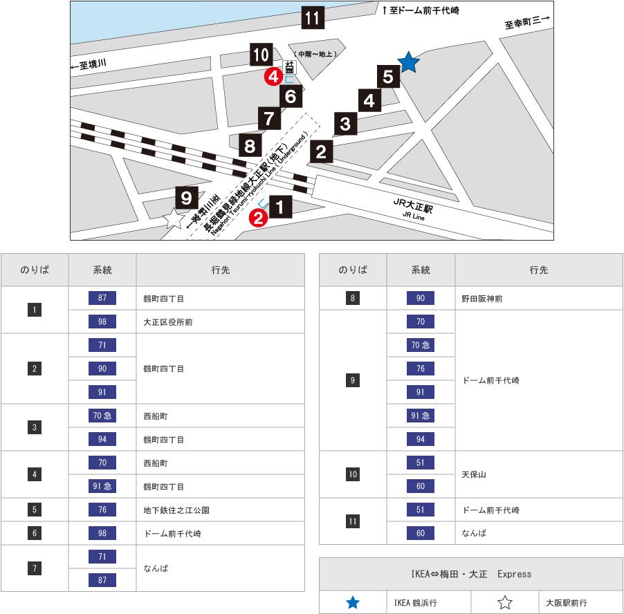 駅② のりば案内 | 阪急高速バス | 阪急観光バス